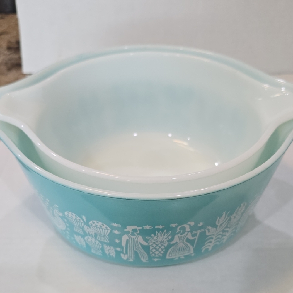 Pyrex Amish Butterprint Nesting Multi Use Bowls. 2 Pc. EUC - Picture 7 of 7